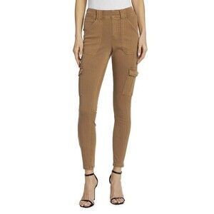 Spanx Stretch Twill Ankle Cargo Pants Size S Honeyglow Tan Brown  20311R $128